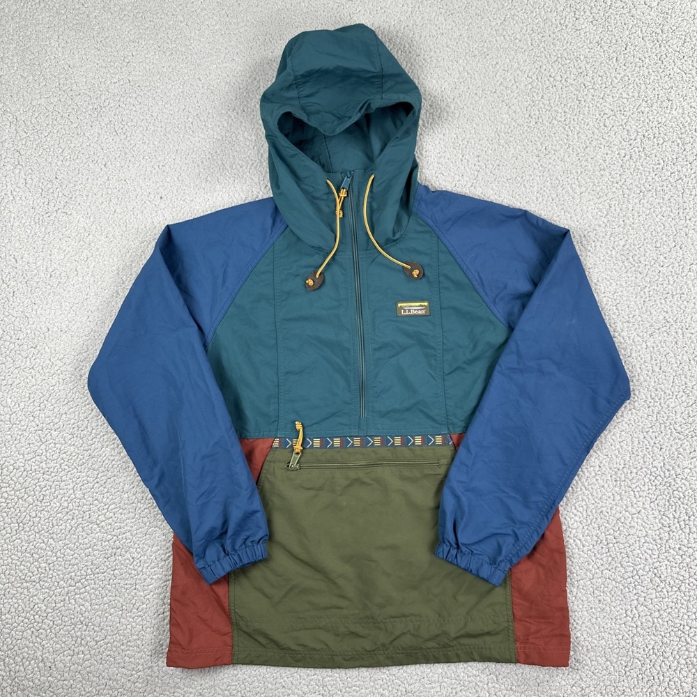 L.L.Bean Mountain Classic Aztec Anorak Windbreaker Women Medium Color Block